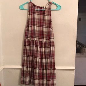 Red plaid dress
